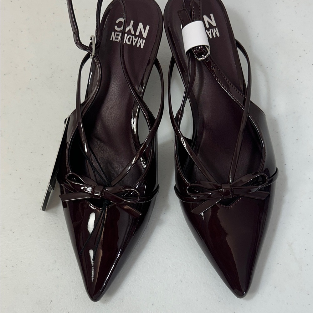 Madden NYC Women's Black Slingback Heels Size 8
